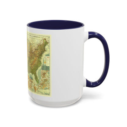 USA - The United States (1923) (Map) Accent Coffee Mug