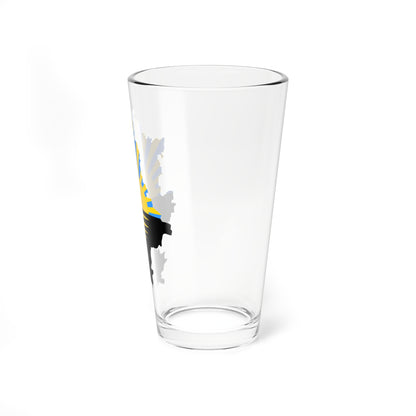 Flag-map of Donetsk Oblast (Ukraine) Pint Glass 16oz