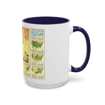 USA - Territorial Growth (1987) (Map) Accent Coffee Mug