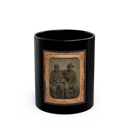 Two Brothers In Arms (U.S. Civil War) Black Coffee Mug