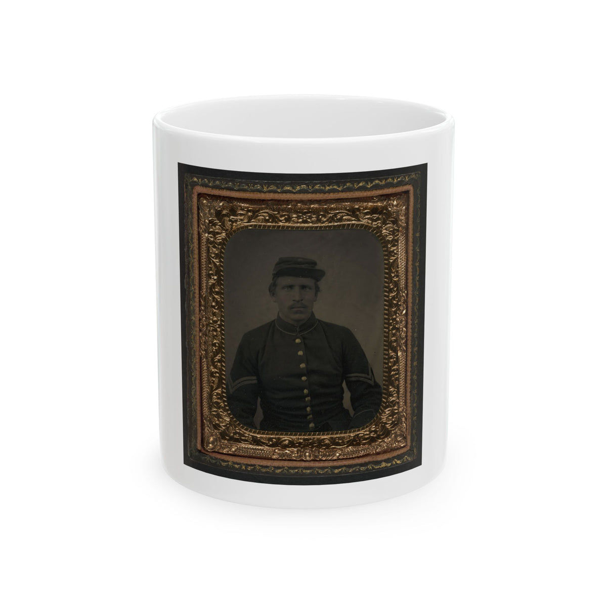 Unidentified Soldier In Union Corporal's Uniform (U.S. Civil War) White Coffee Mug