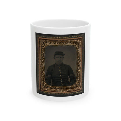 Unidentified Soldier In Union Corporal's Uniform (U.S. Civil War) White Coffee Mug