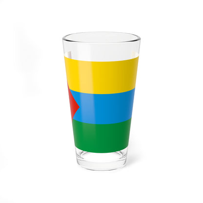 Flag of Yarkovsky rayon Tyumen oblast 2005 (Russia) Pint Glass 16oz