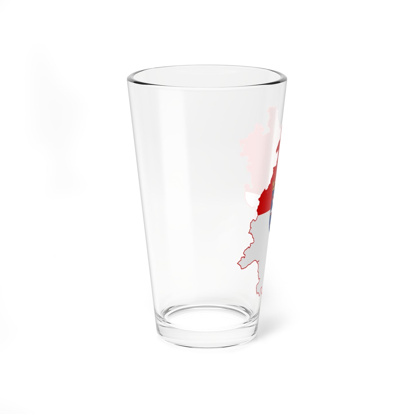 Flag map of Hesse (Germany) Pint Glass 16oz
