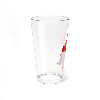 Flag map of Hesse (Germany) Pint Glass 16oz