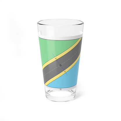 Flag of Tanzania construction sheet (Tanzania) Pint Glass 16oz