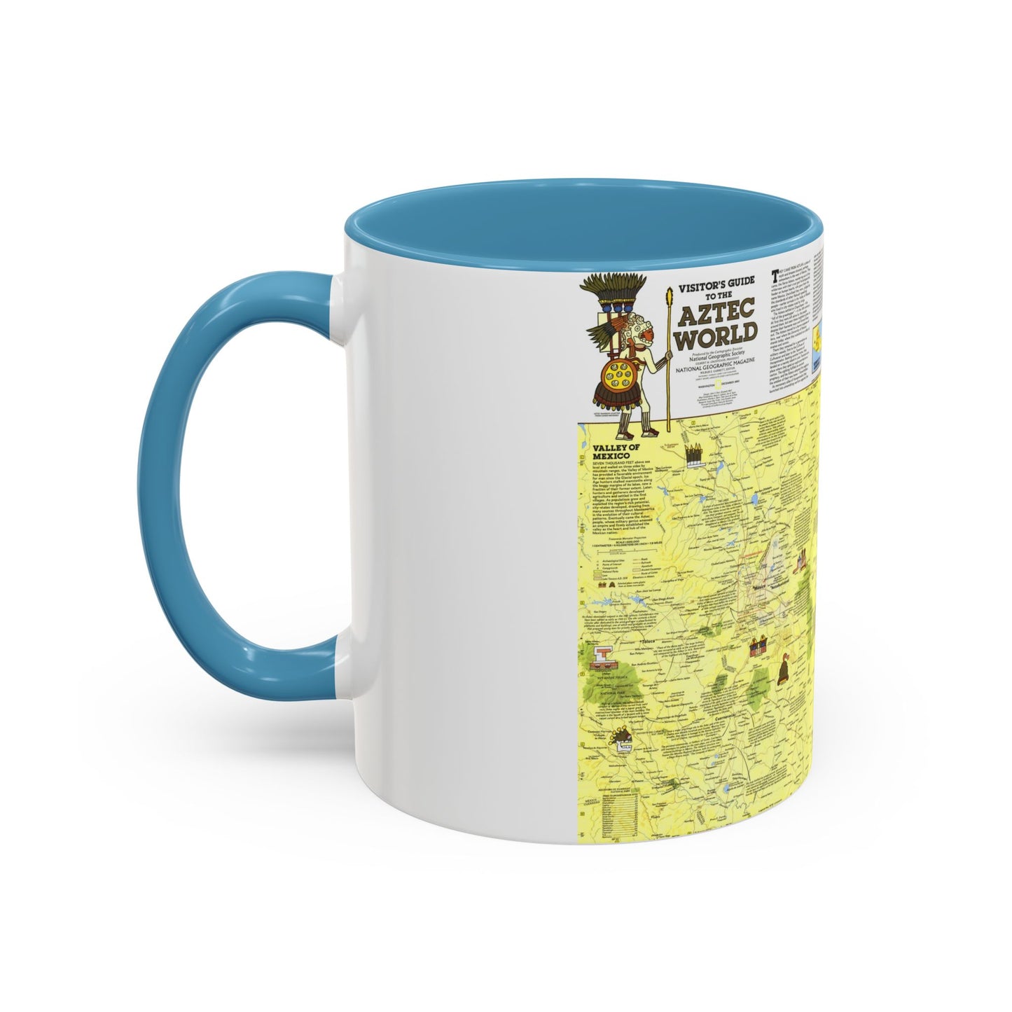 Central America - The Aztec World (1980) (Map) Accent Coffee Mug