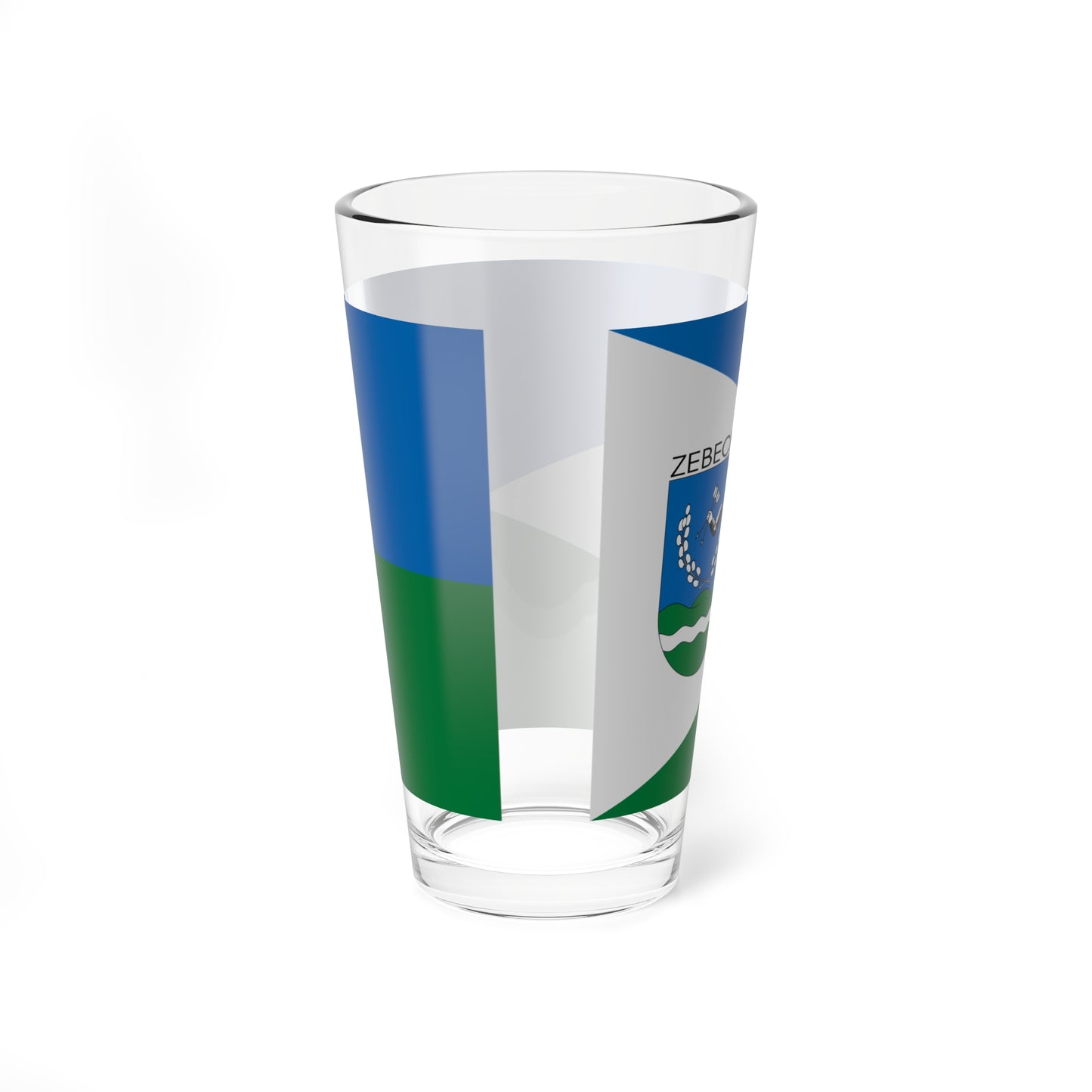 Flag of Zebecke (Hungary) Pint Glass 16oz
