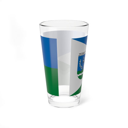 Flag of Zebecke (Hungary) Pint Glass 16oz
