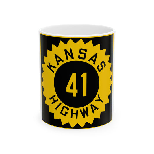 K-41 1926 (Kansas) (Road Sign) White Coffee Mug