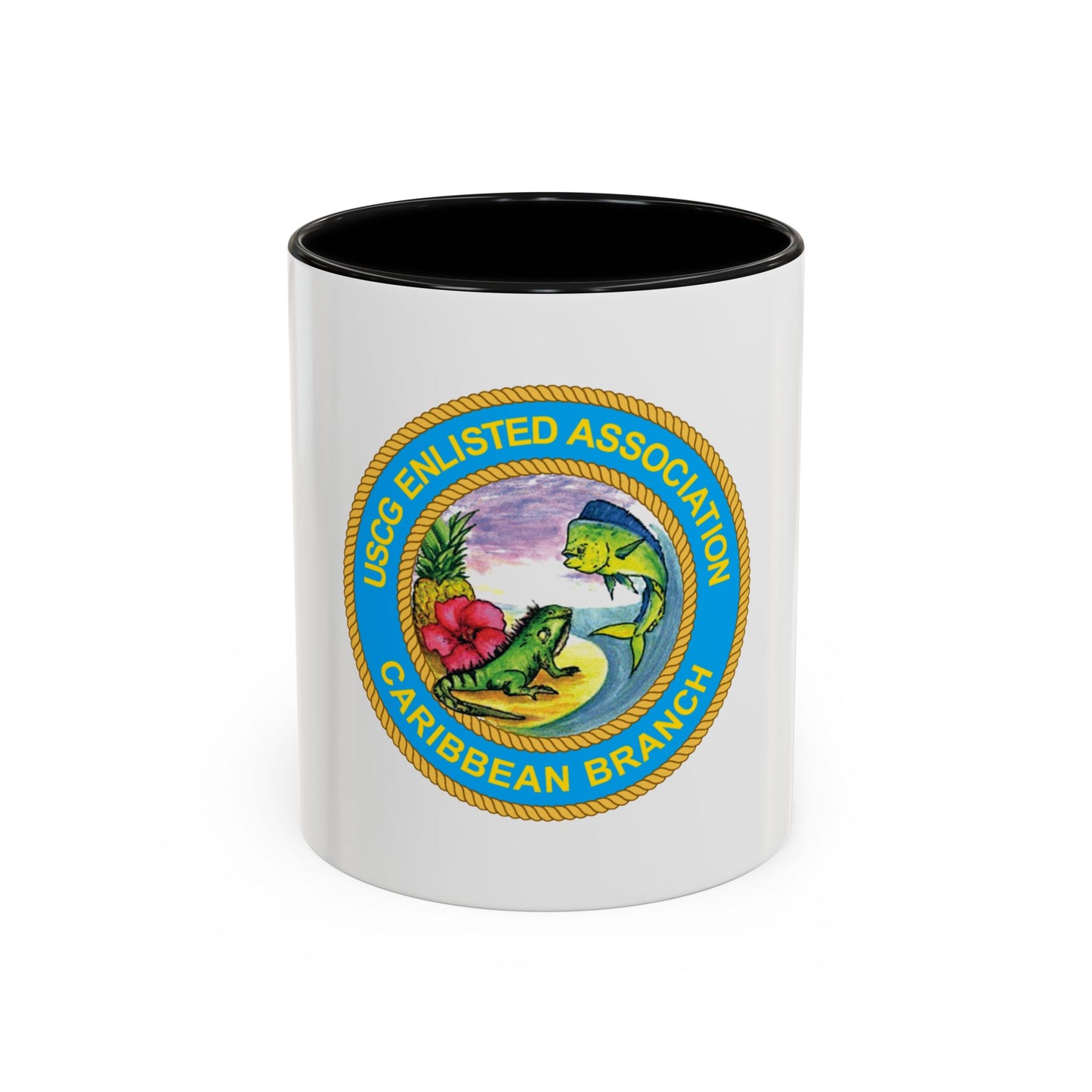 USCG EnlAssocCaribbean Branch (U.S. Coast Guard) Accent Coffee Mug
