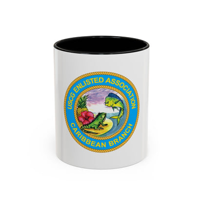 USCG EnlAssocCaribbean Branch (U.S. Coast Guard) Accent Coffee Mug
