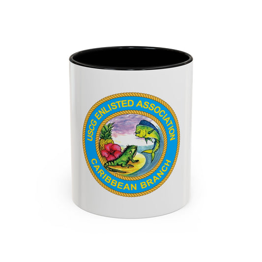 USCG EnlAssocCaribbean Branch (U.S. Coast Guard) Accent Coffee Mug