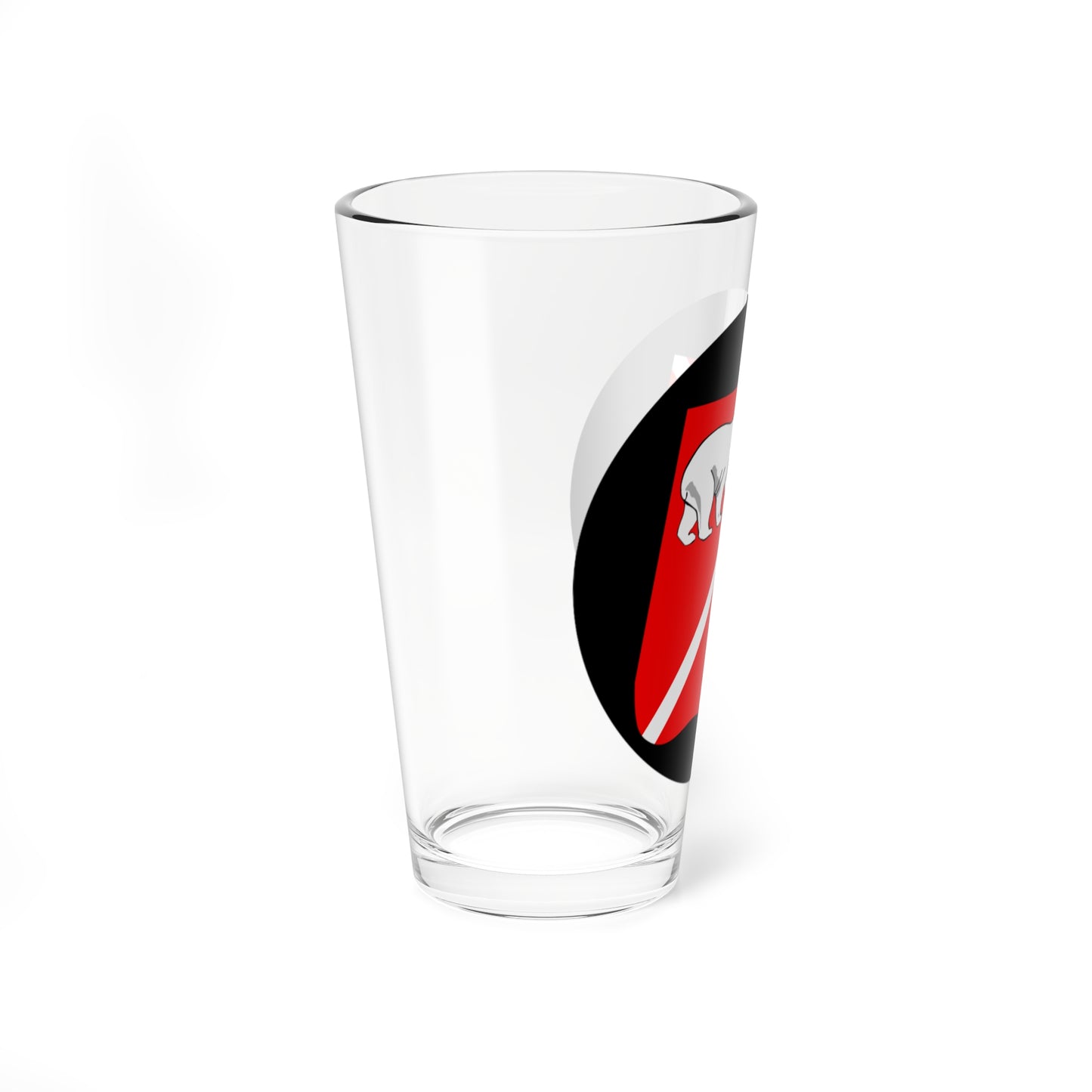 Emblem for the 1-I-GHR (Denmark) (Coat of Arms) Pint Glass 16oz