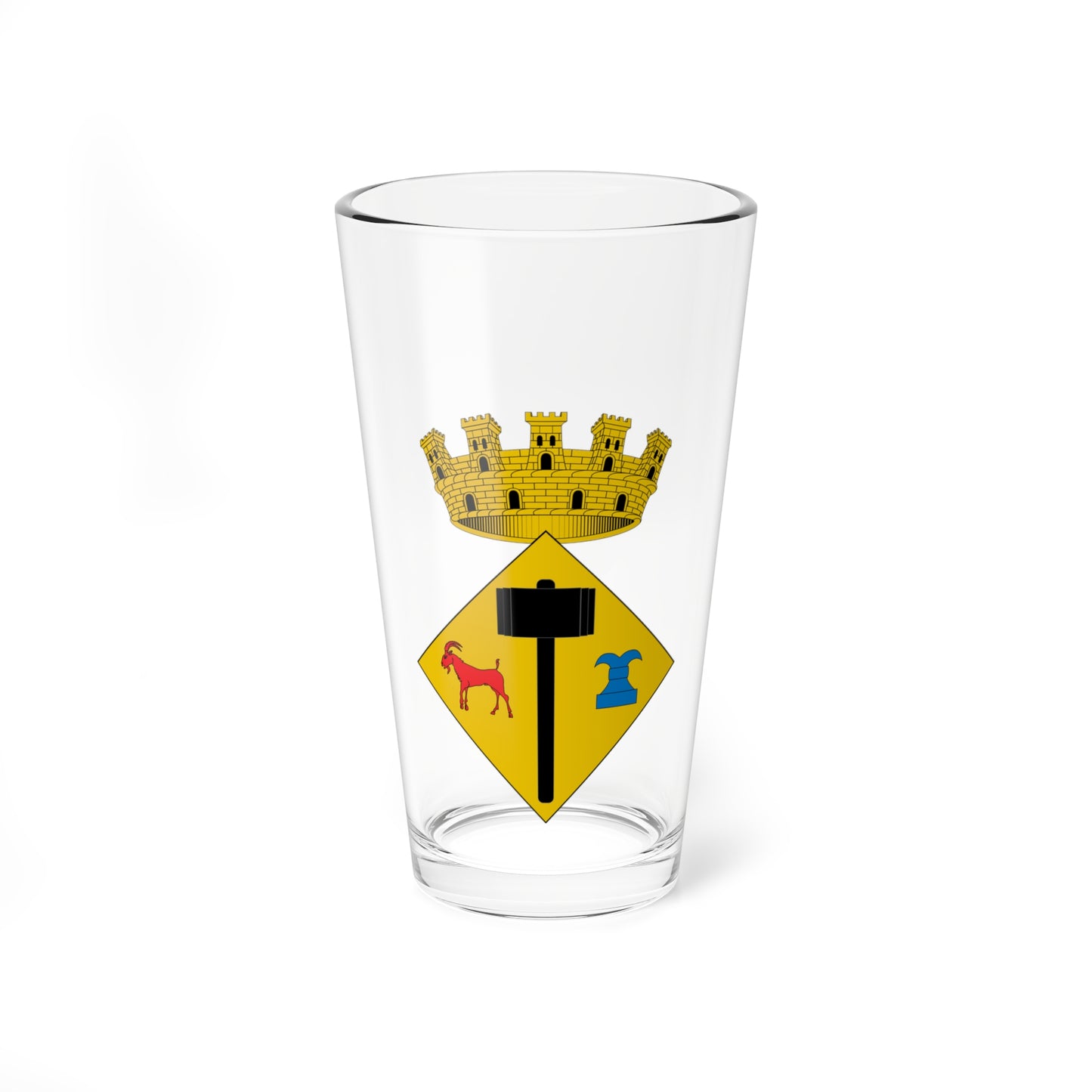 Escudo de Massanet de Cabrenys (Spain) (Coat of Arms) Pint Glass 16oz