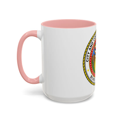 Seal of Honolulu Hawaii - Accent Coffee Mug