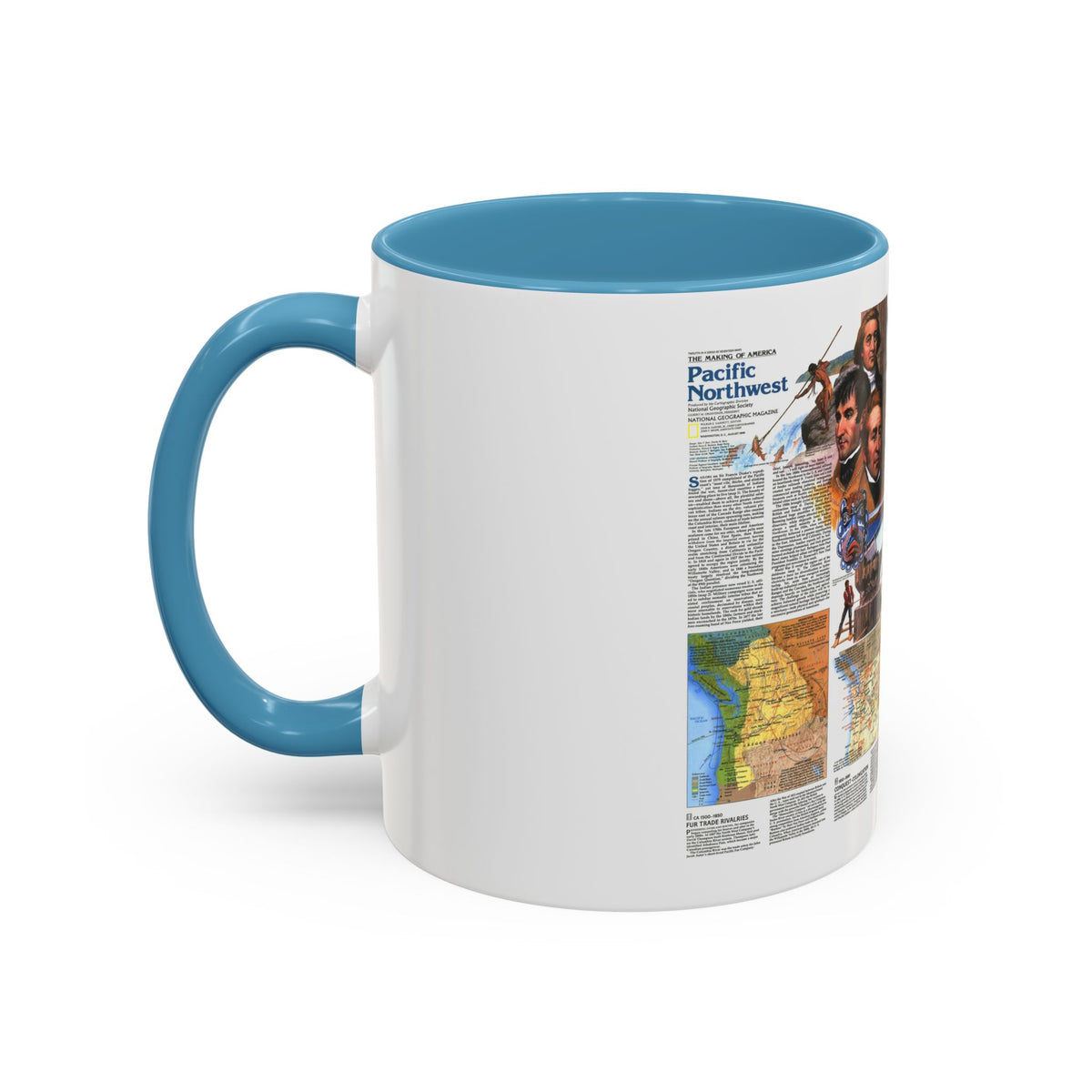 USA - Pacific Northwest 2 (1986) (Map) Accent Coffee Mug