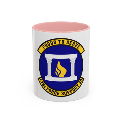673d Force Support Squadron (U.S. Air Force) Accent Coffee Mug