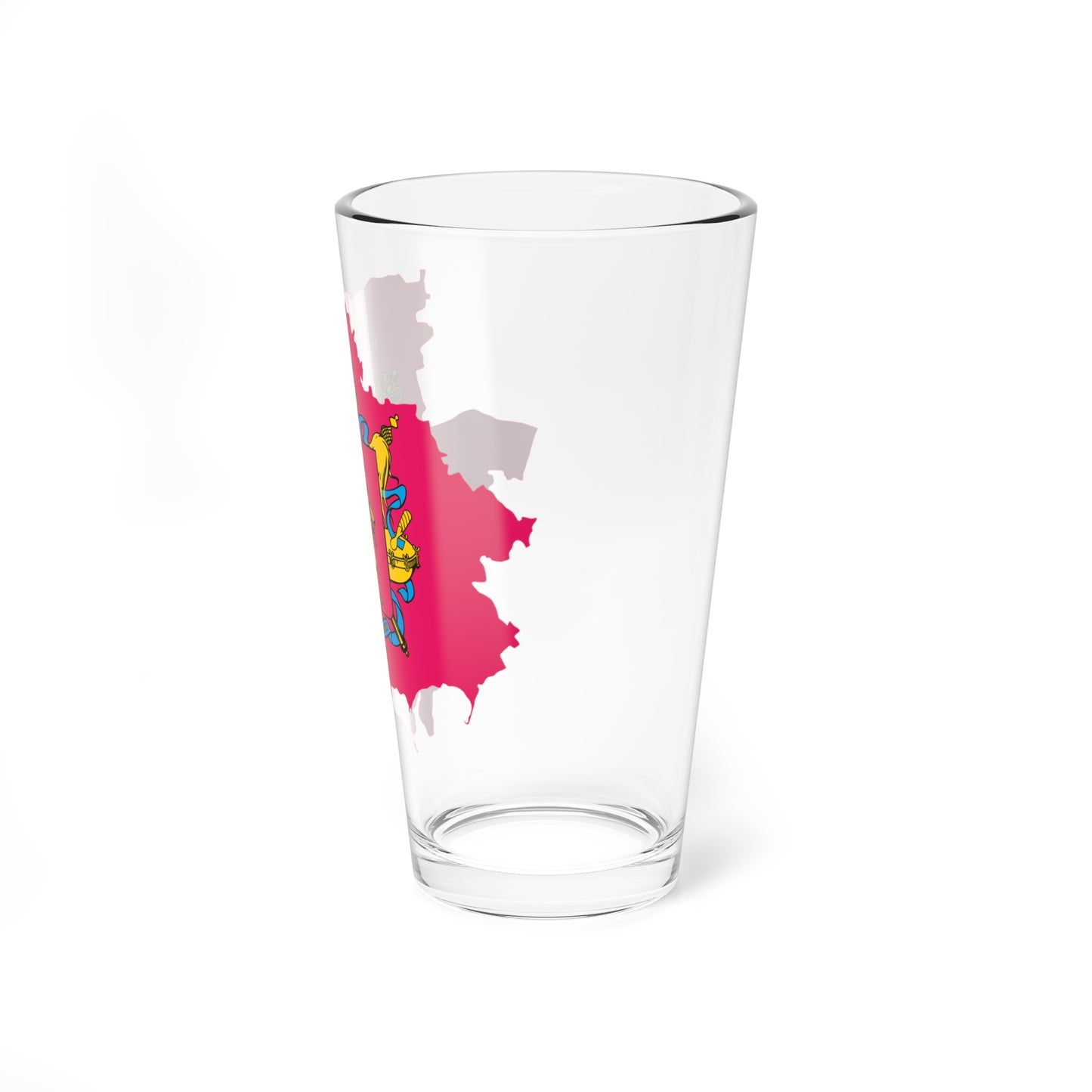 Flag-map of Zaporizhia Oblast (Ukraine) Pint Glass 16oz