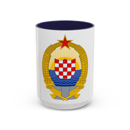 Coat of Arms of the Socialist Republic of Croatia - Accent Coffee Mug