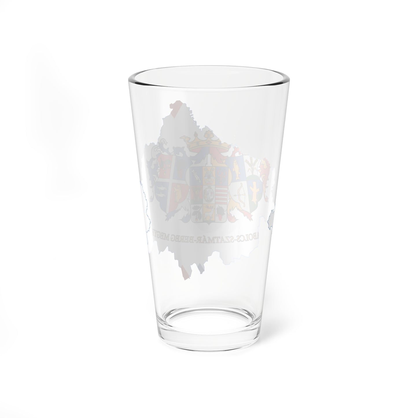 Flag-map of Szabolcs-Szatmar-Bereg County (Hungary) Pint Glass 16oz