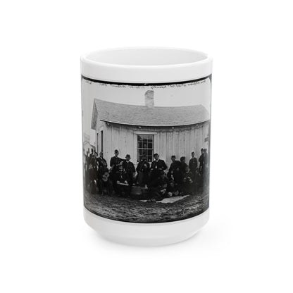 District Of Columbia. White Officers Of 4th U.S. Colored Infantry At Leisure, Fort Slocum (U.S. Civil War) White Coffee Mug