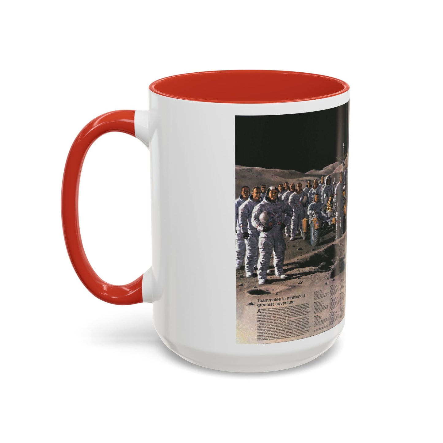 Space - Teammates in Mankind's Greatest Adventure (1973) (Map) Accent Coffee Mug