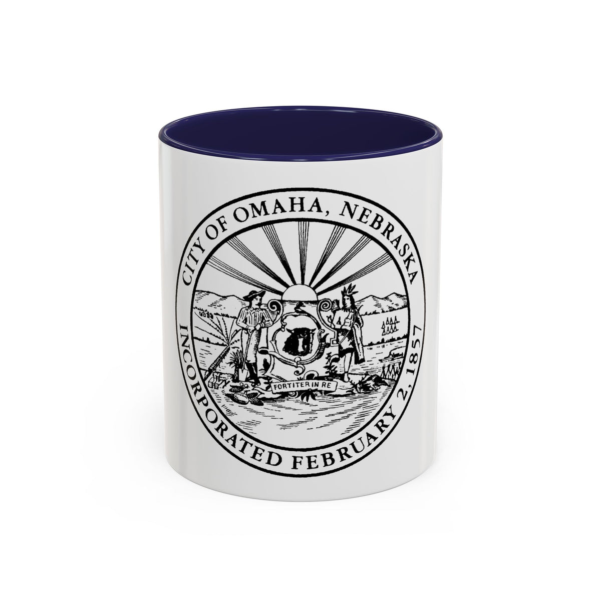 Seal of Omaha Nebraska - Accent Coffee Mug