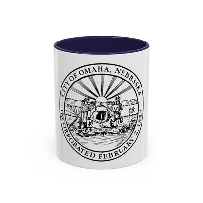 Seal of Omaha Nebraska - Accent Coffee Mug