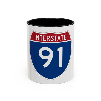 Interstate 91 (U.S. Highways) Accent Coffee Mug