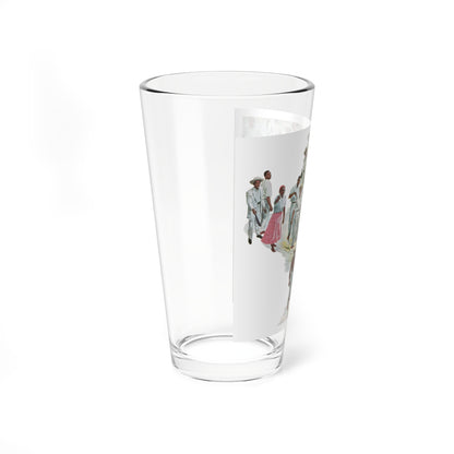 Terror In The Streets by Richard Stern, The Saturday Evening Post, 1958 (Magazine Illustration) Pint Glass 16oz