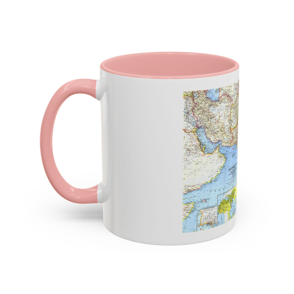 Asia - Southwest (1963) (Map) Accent Coffee Mug