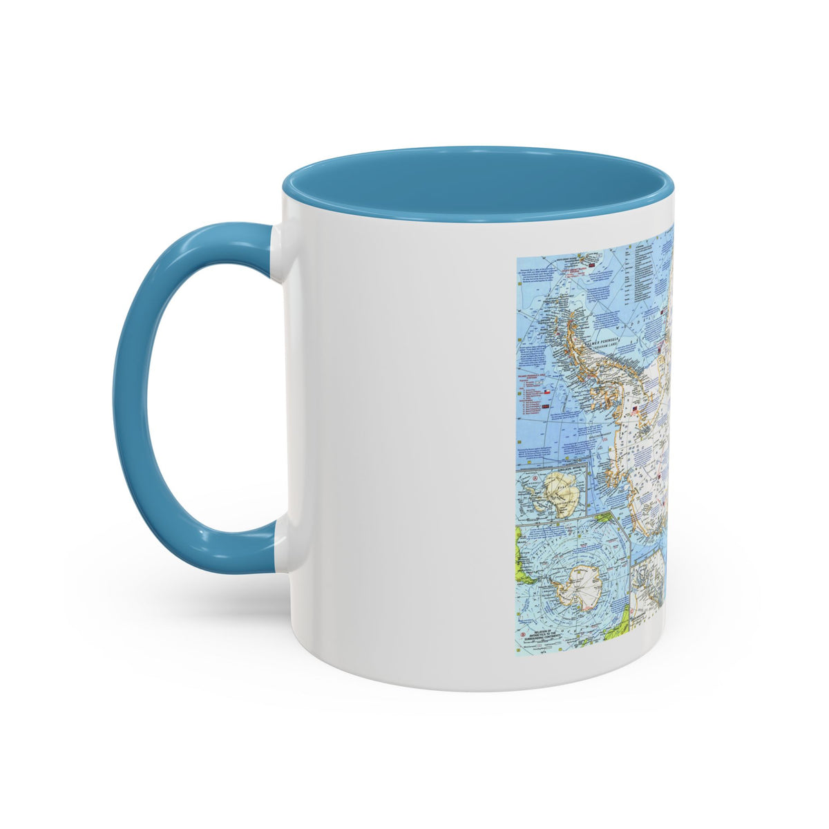 Antarctica (1963) (Map) Accent Coffee Mug