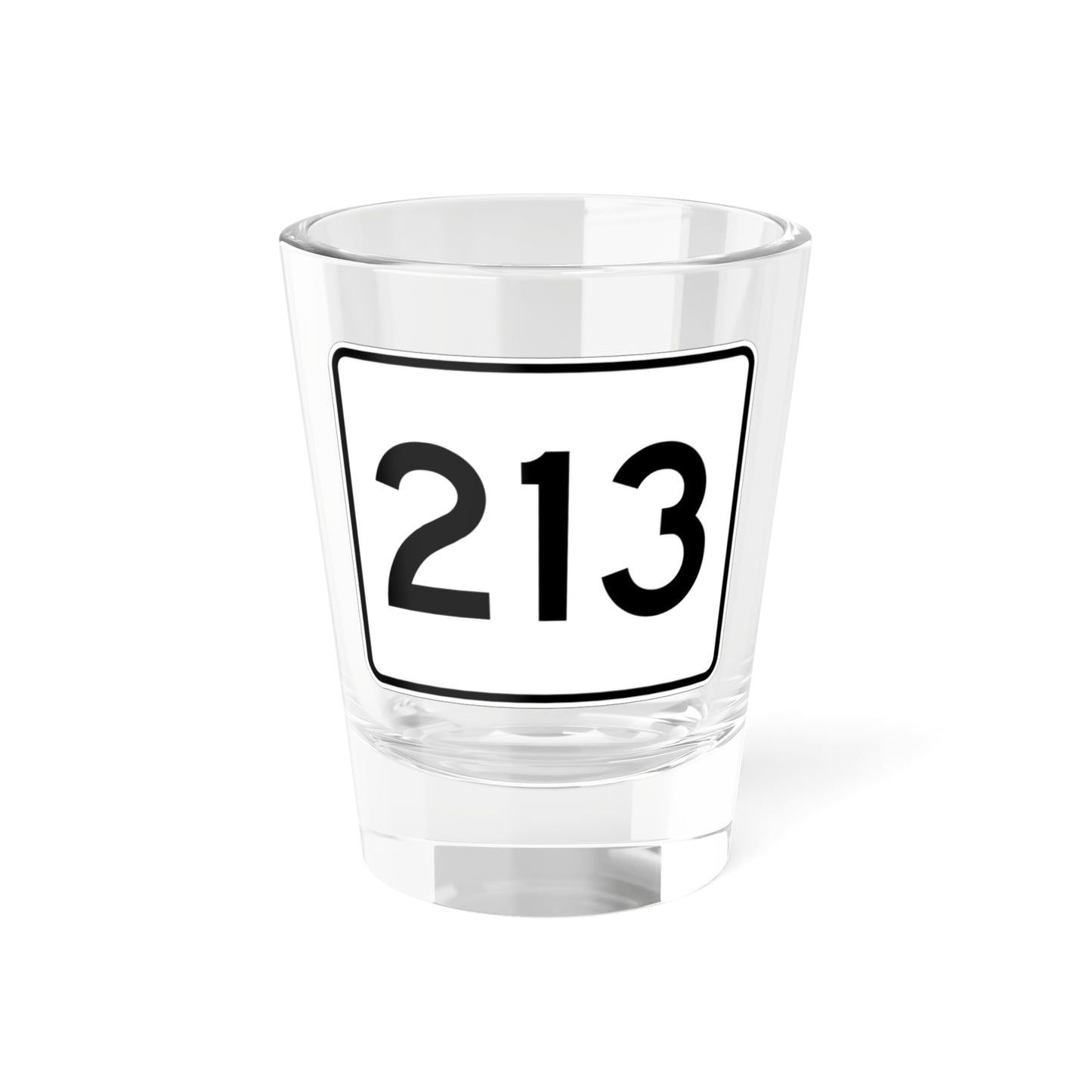 MA Route 213 (Massachusetts) (Road Sign) Shot Glass 1.5oz