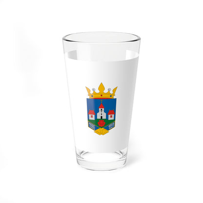 Flag of Ujtelek variant (Hungary) Pint Glass 16oz