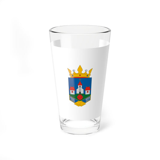 Flag of Ujtelek variant (Hungary) Pint Glass 16oz