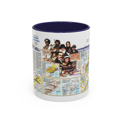 USA - Atlantic Gateways 2 (1983) (Map) Accent Coffee Mug