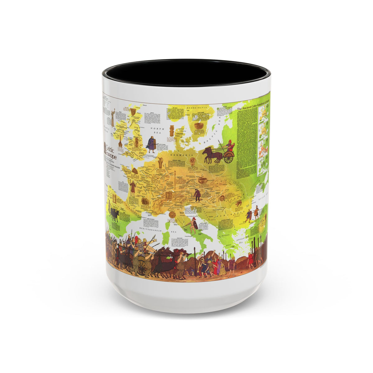 Europe - Celtic (1977) (Map) Accent Coffee Mug