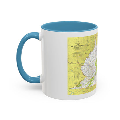 USA - Mid-Atlantic States 1 (1976) (Map) Accent Coffee Mug