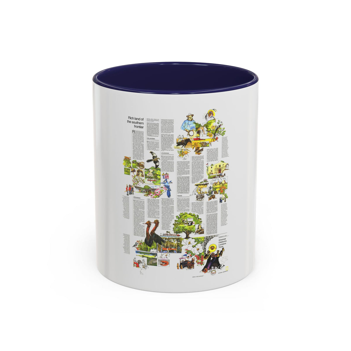 USA - South Central States 2 (1974) (Map) Accent Coffee Mug