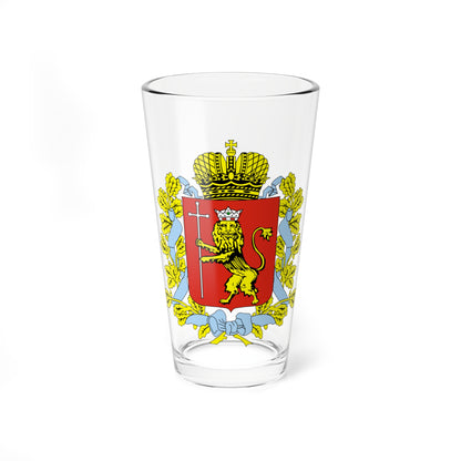 Coat of arms of Vladimiri Oblast (Russia) (Coat of Arms) Pint Glass 16oz