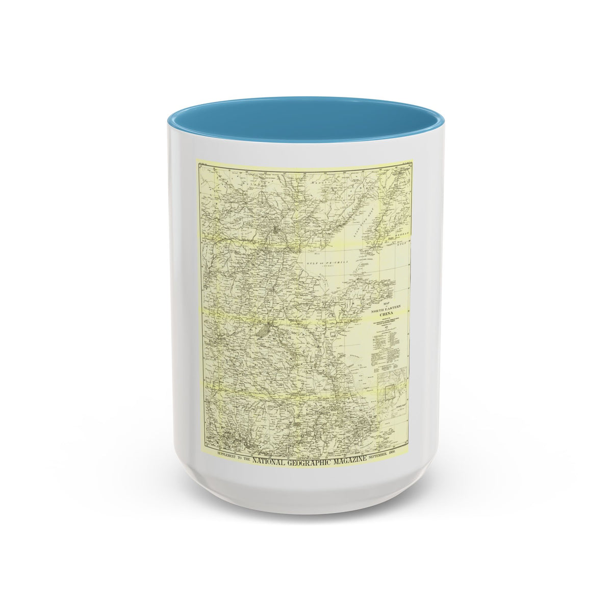 China, North Eastern (1900) (Map) Accent Coffee Mug