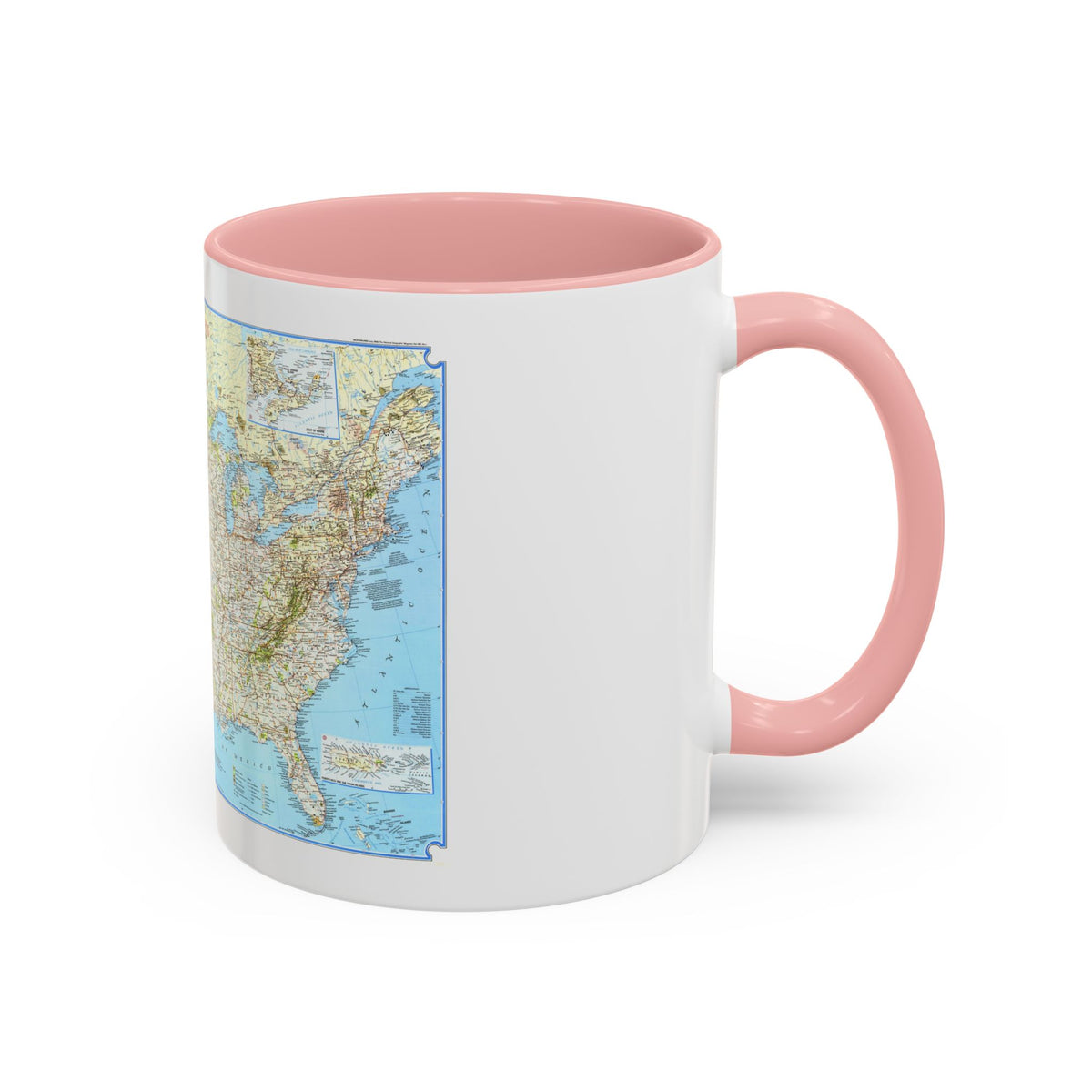 North America - Vacationlands (1966) (Map) Accent Coffee Mug