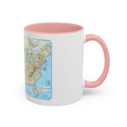 North America - Vacationlands (1966) (Map) Accent Coffee Mug