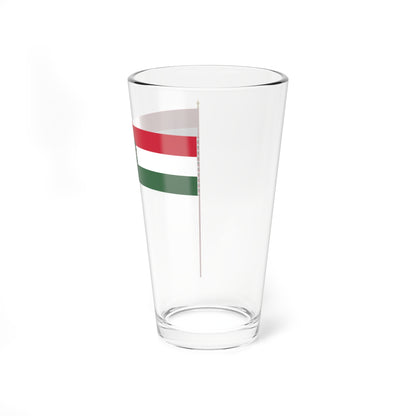 War Flag of Hungary 1939-1945 size I with staff (Hungary) Pint Glass 16oz