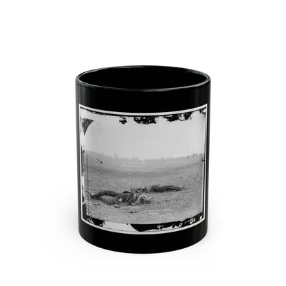 Antietam, Maryland. Confederate Soldiers As They Fell Near The Burnside Bridge (U.S. Civil War) Black Coffee Mug
