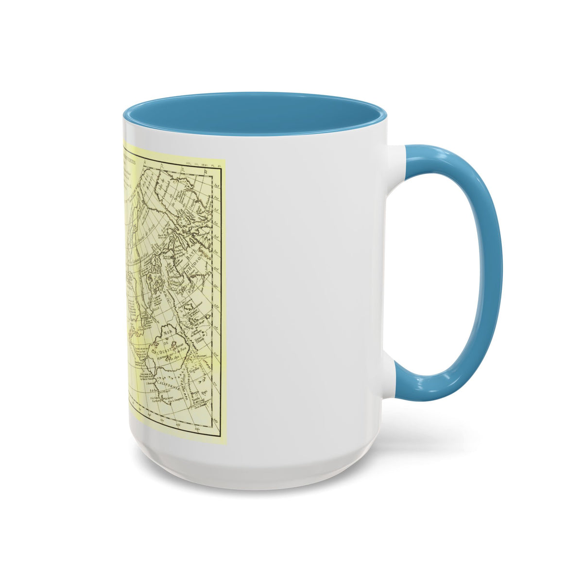 Asia - Carte Generale des Decouvertes (1892) (Map) Accent Coffee Mug