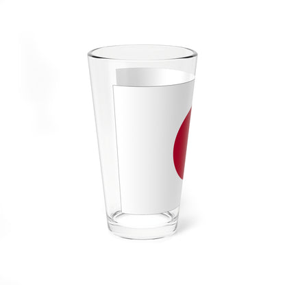Flag of Japan with border (Japan) Pint Glass 16oz