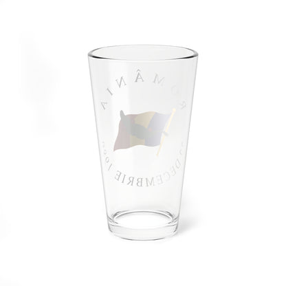 Emblem of Romania de facto 1990-1992 (Oman) (Coat of Arms) Pint Glass 16oz