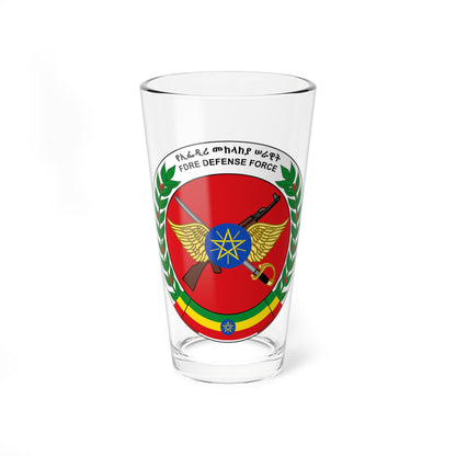 Emblem of the Ethiopian National Defense Force (Ethiopia) (Coat of Arms) Pint Glass 16oz